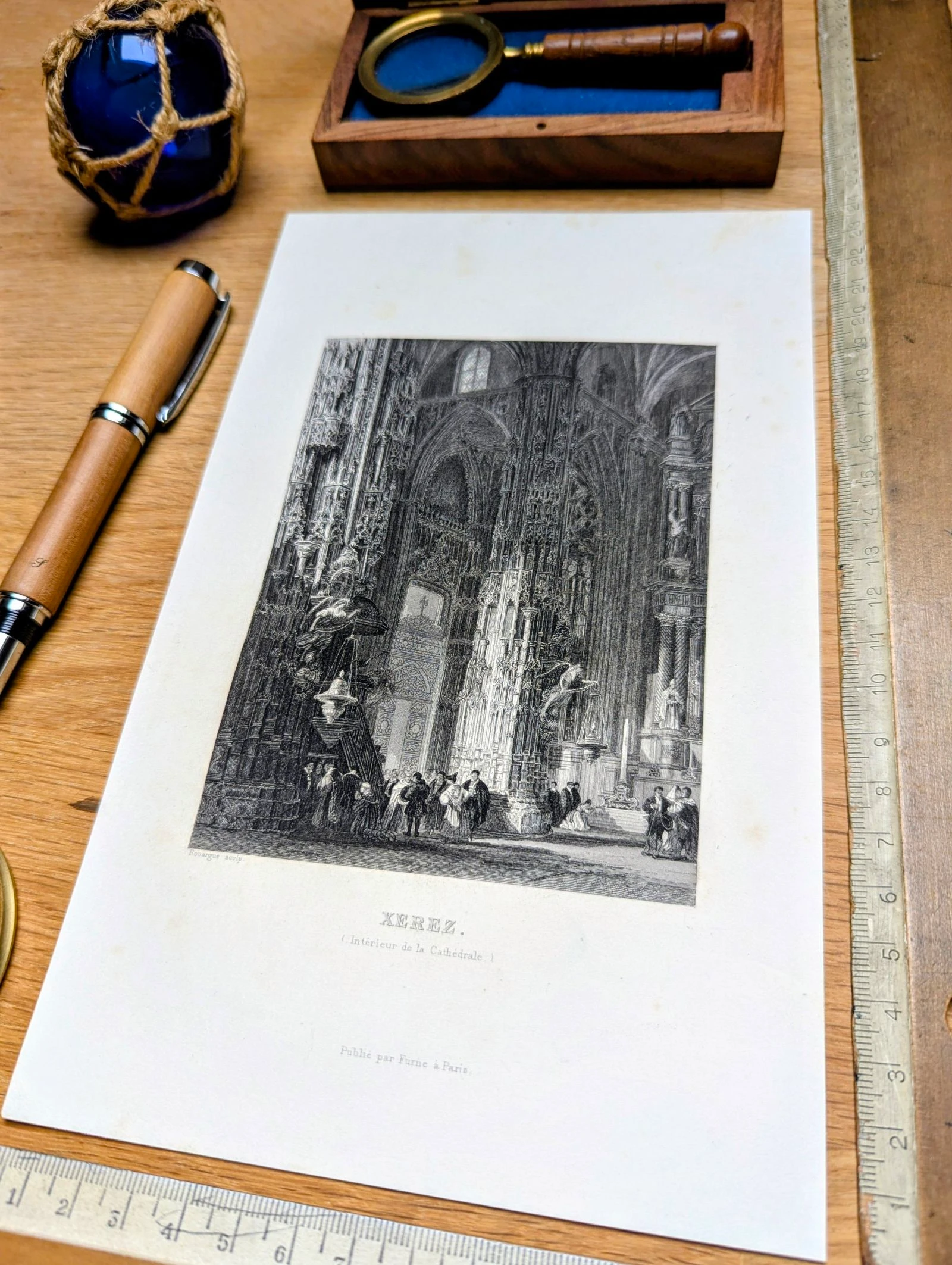 Catedral de Xerez, gravura vintage, impressa em 1841. – photo 3